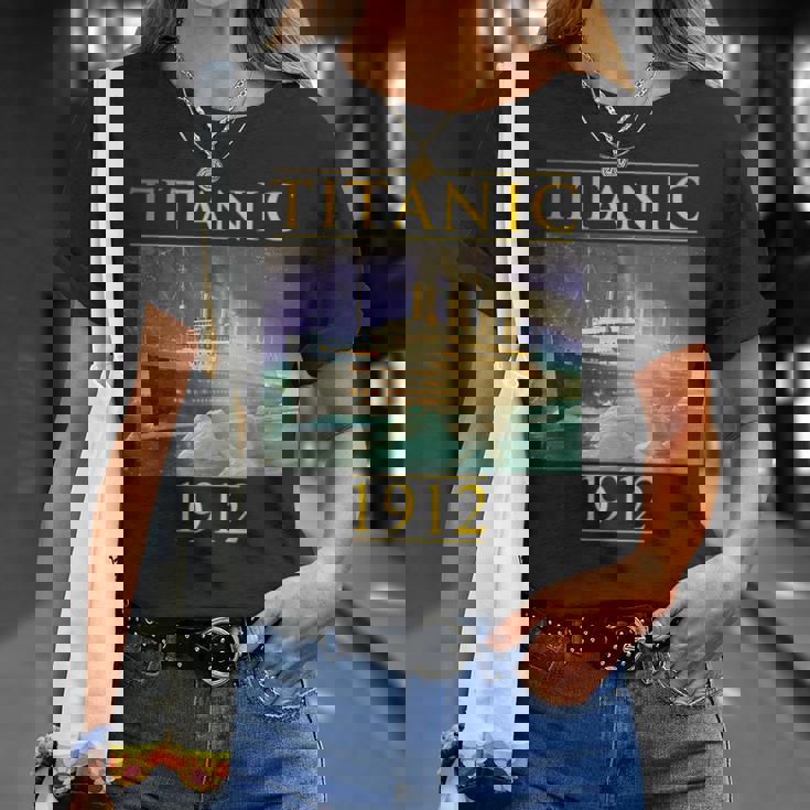 タイタニックtシャツ 帆船 ヴィンテージ クルーズベッセル 1912年 ギフト Tシャツ 彼女への贈り物