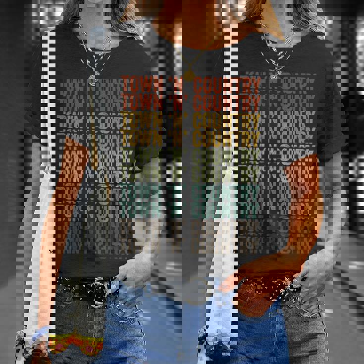 タウンアンドカントリーシティレトロ Tシャツ 彼女への贈り物