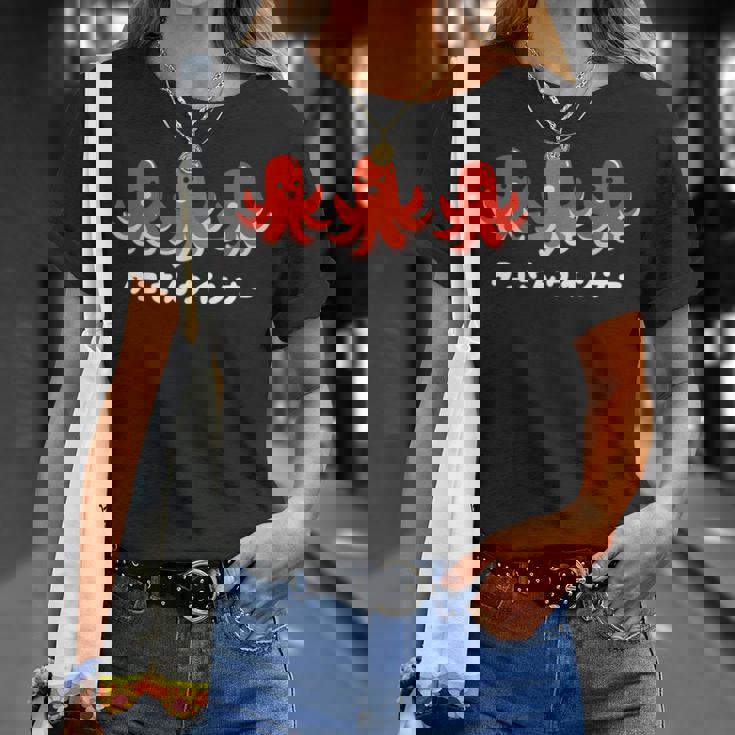 タコのウィンナー タコの食べ物のイラスト かわいい 面白い Tシャツ 彼女への贈り物