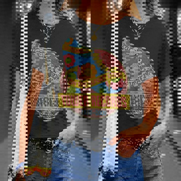 タワーレコード レトロ サンセット ブルバード ヴィンテージ 音楽 ハリウッド Tシャツ 彼女への贈り物