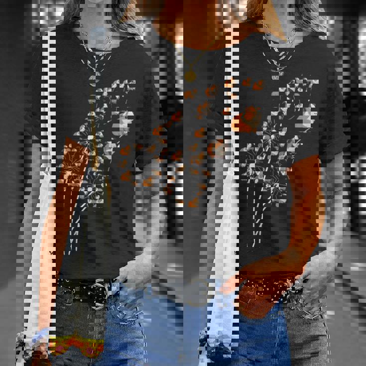 タンポポのモルモットの花、花のモルモットの木 Tシャツ 彼女への贈り物