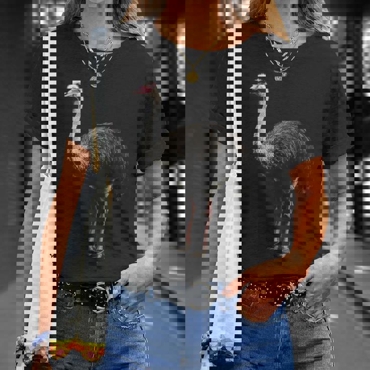 ダチョウ 動物 モチーフ イラスト ダチョウ Tシャツ 彼女への贈り物