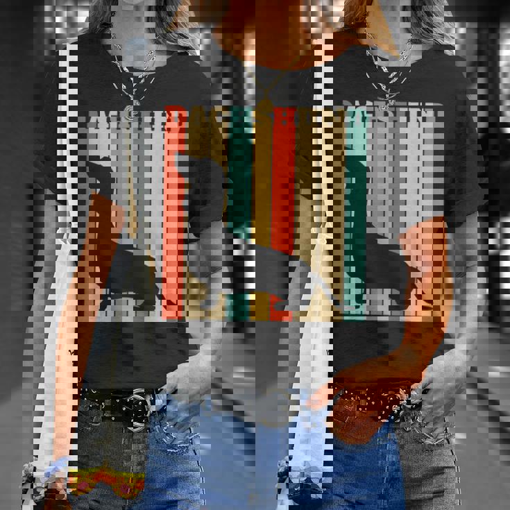 ダックスフンドのギフトレトロなスタイル Tシャツ 彼女への贈り物