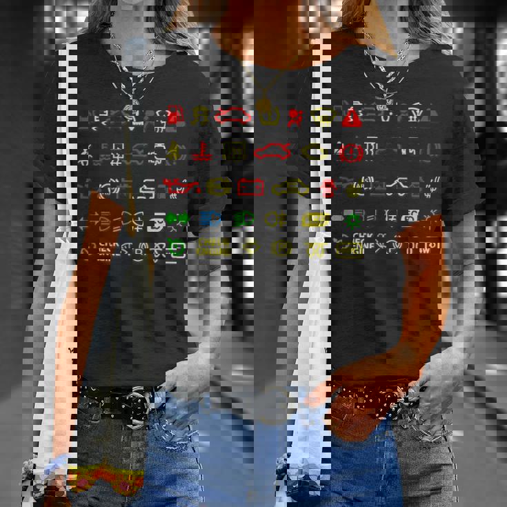 ダッシュボードインジケーターライト 面白い Tシャツ 彼女への贈り物