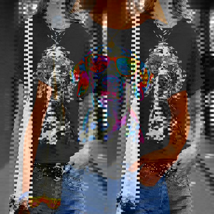 ダルメシアンとサングラスの犬 ダルメシアンが大好きです Tシャツ 彼女への贈り物