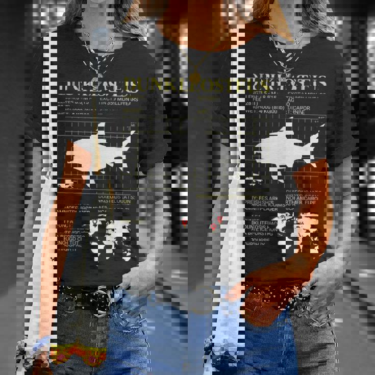 ダンクルオステウス デボン紀の海の怪物 絶滅動物 Tシャツ 彼女への贈り物