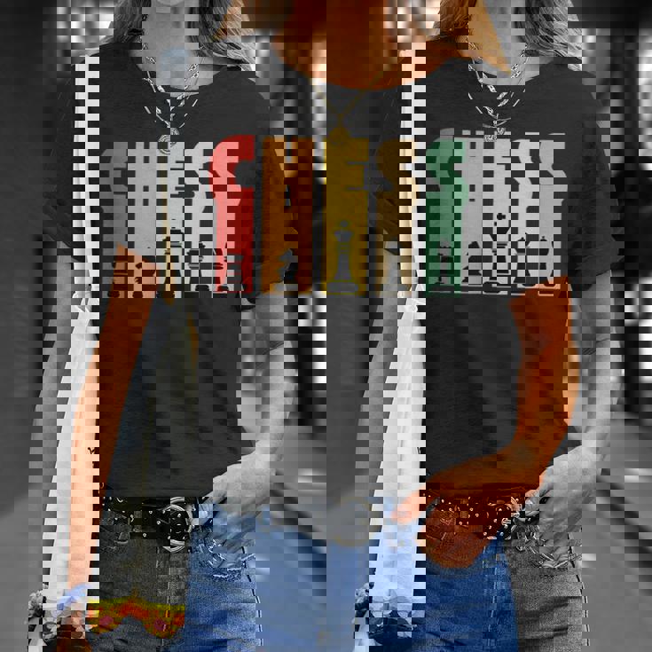 チェス レトロデザイン 戦略思考スポーツギフト Tシャツ 彼女への贈り物