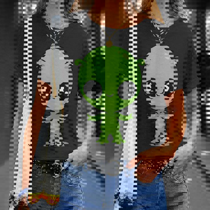 チビ カワイイ エイリアン Ufo 宇宙人 Tシャツ 彼女への贈り物