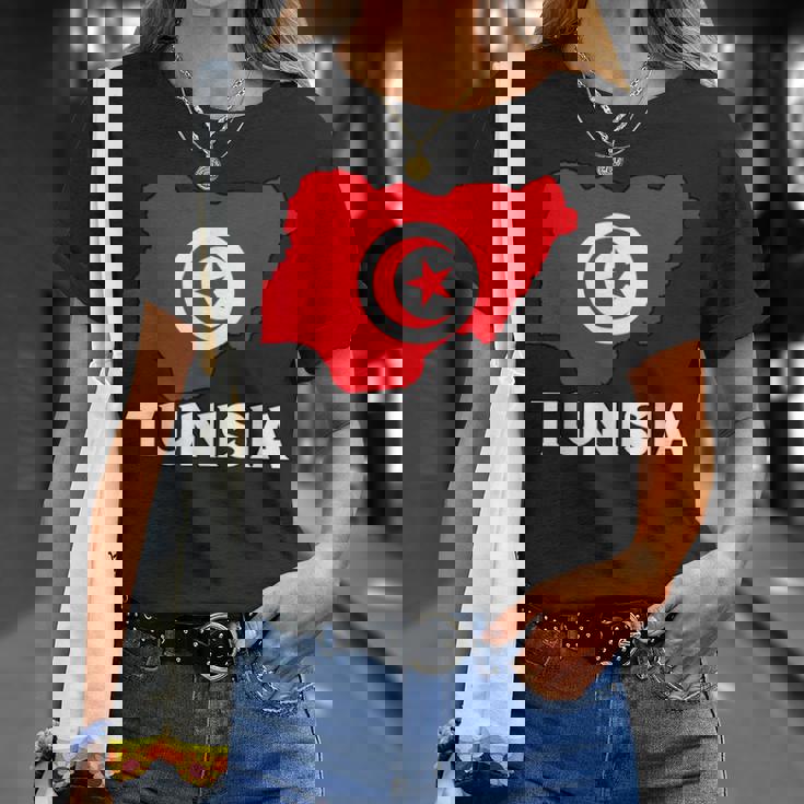 チュニジア国旗 地図 チュニジアのルーツ チュニジア プライド チュニジア Tシャツ 彼女への贈り物