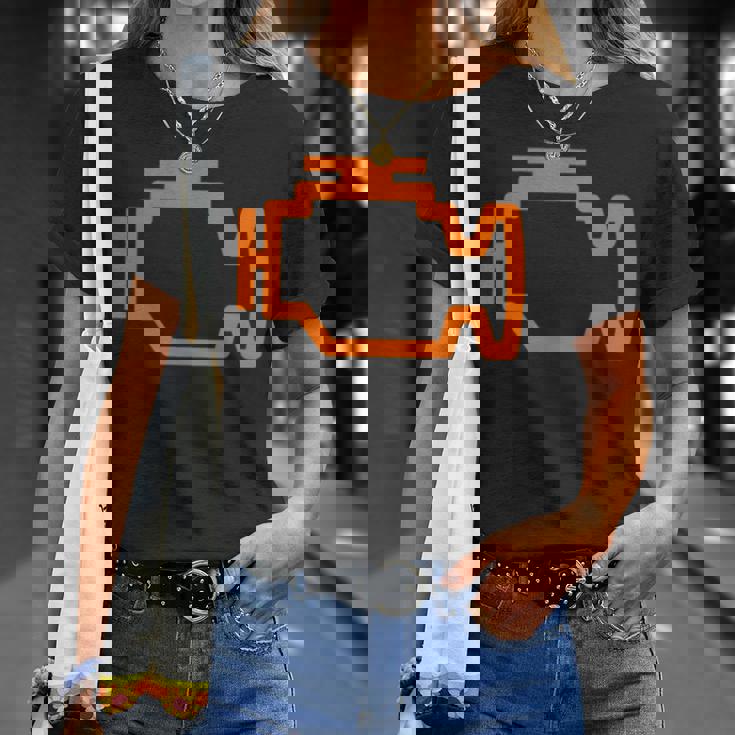 チューナーカー ガイ Ledチェックエンジンライト Tシャツ 彼女への贈り物