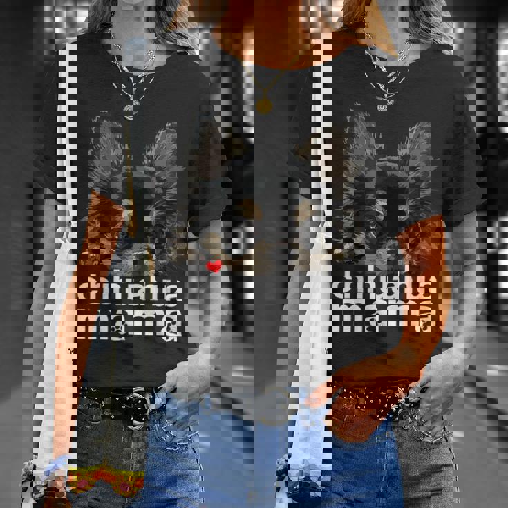 チワワ ママ チワワ 長髪 ママ ママ チワワ 犬 Tシャツ 彼女への贈り物