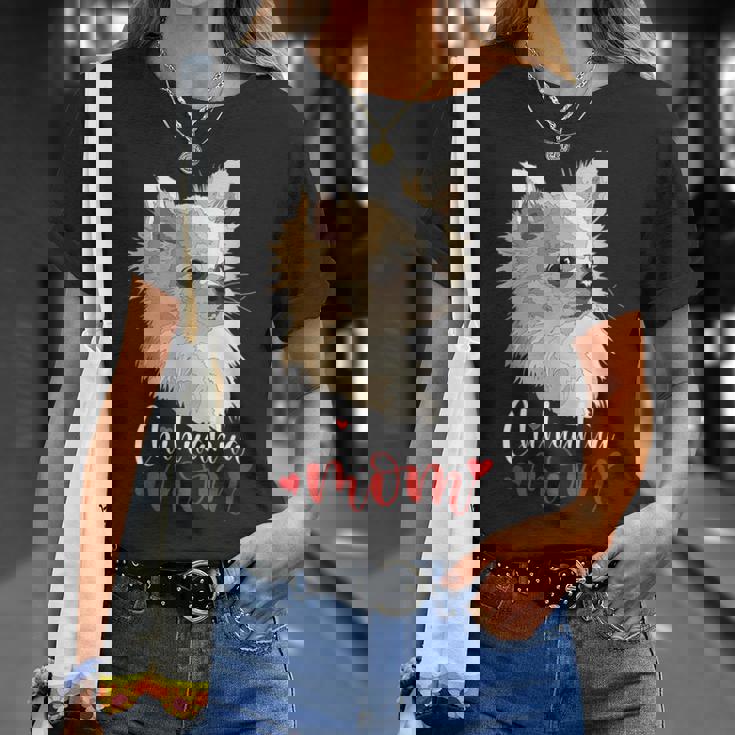 チワワ ロングヘア チワワ ロングヘア ママ ママ 犬好き Tシャツ 彼女への贈り物