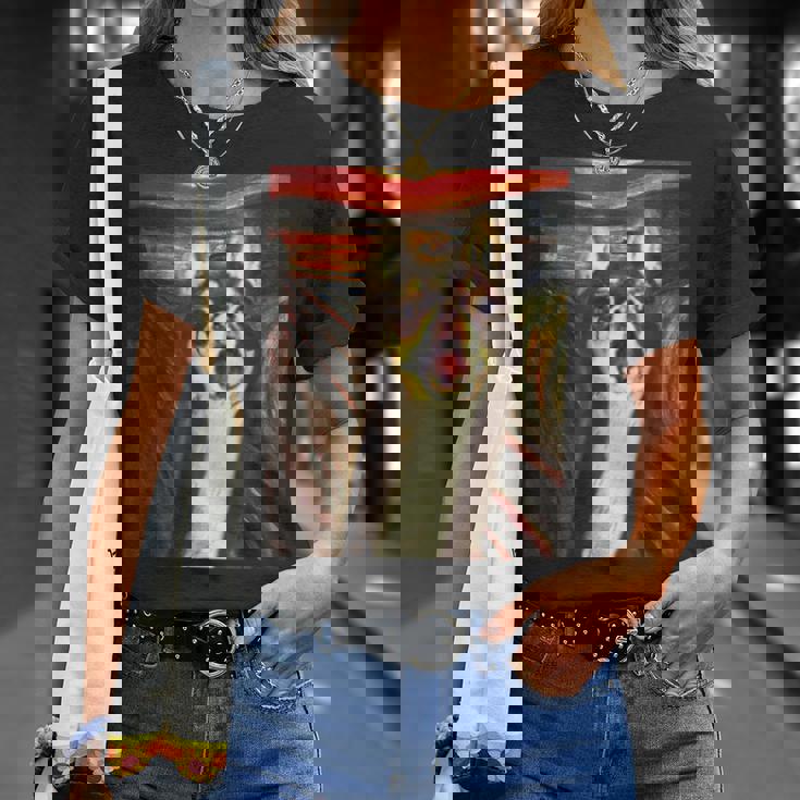 チワワ 面白いtシャツ 犬 ムンクの叫び かわいい メンズ 子供 おもしろ 服 グッズ ネタ わんこ Tシャツ 彼女への贈り物