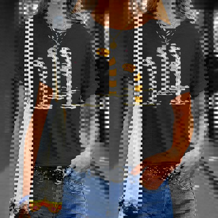 チンアナゴ & ニシキアナゴ【どうぶつフレンズ】水族館の生き物 かわいい 面白 動物 イラスト Tシャツ 彼女への贈り物