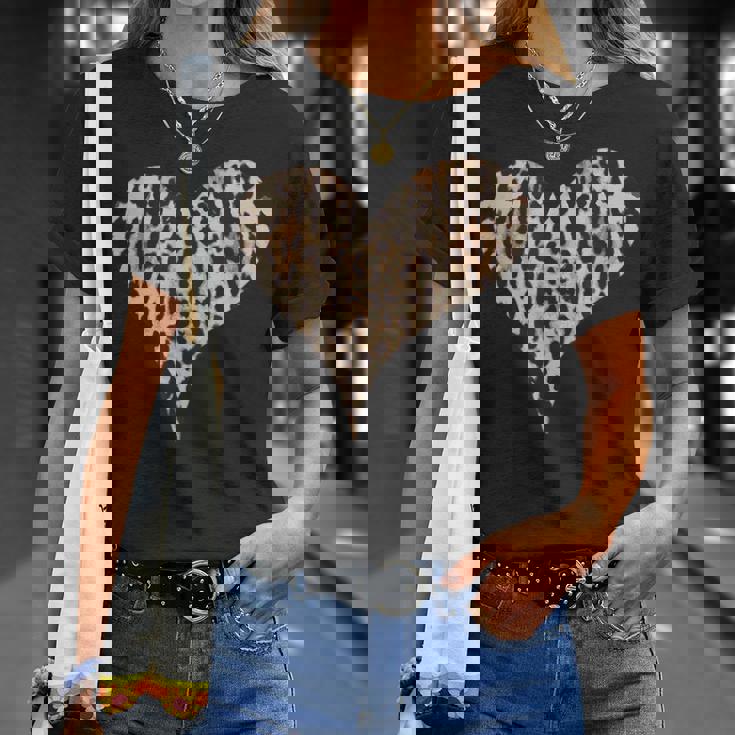 チーター ヒョウ柄 ハート Tシャツ 彼女への贈り物