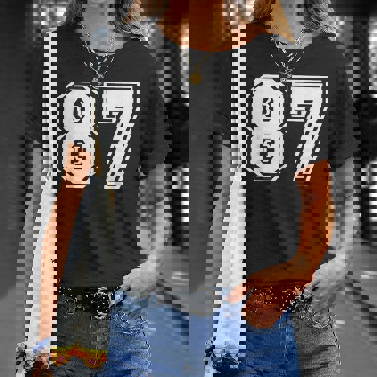 チームジャージーナンバー87 スポーツギフト Tシャツ 彼女への贈り物