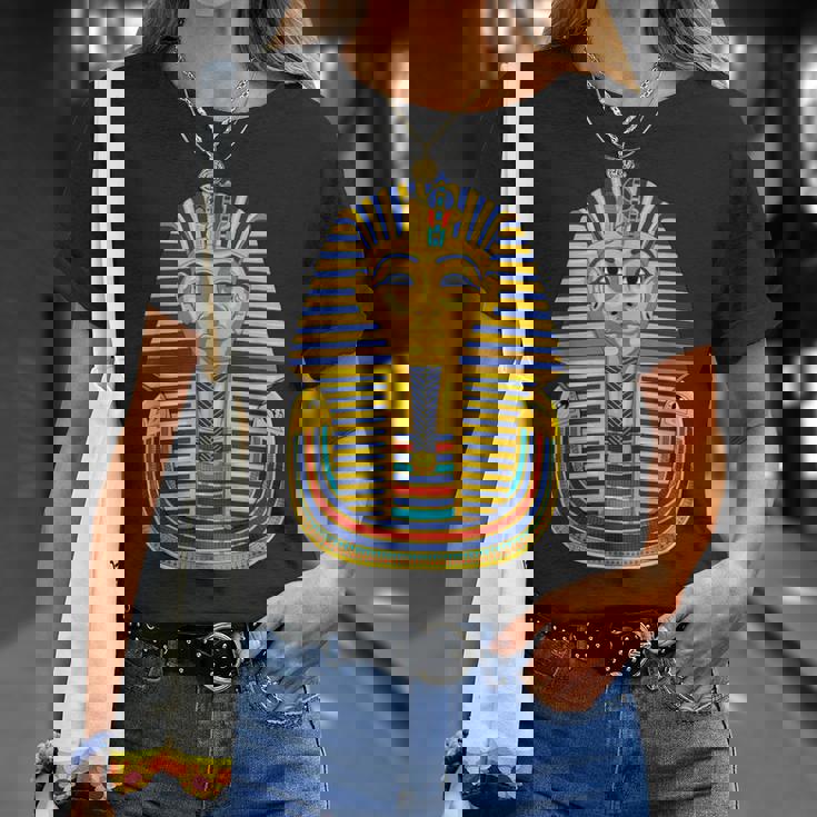 ツタンカーメン エジプトファラオ ピラミッド 古代エジプト Tシャツ 彼女への贈り物