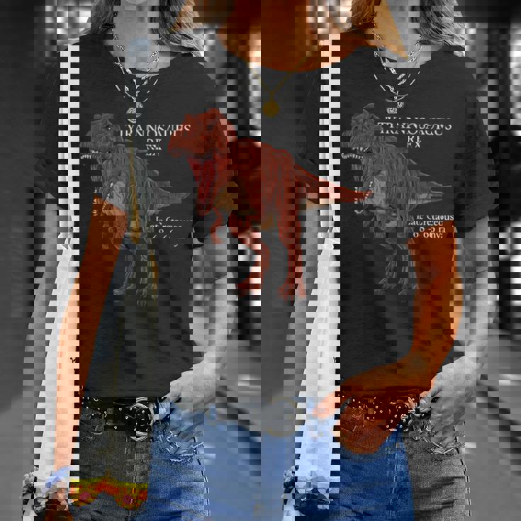 ティラノサウルス・レックスのリアルなデッサン Tシャツ 彼女への贈り物