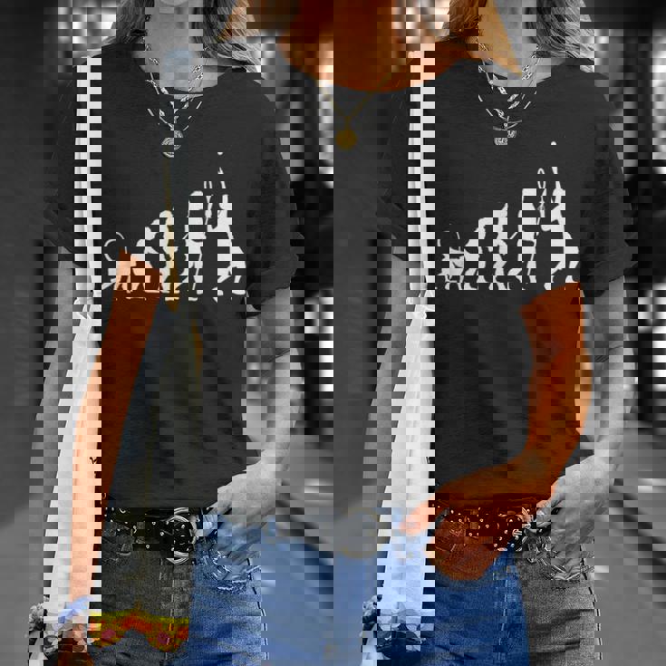 テニスの面白い進化 Tシャツ 彼女への贈り物