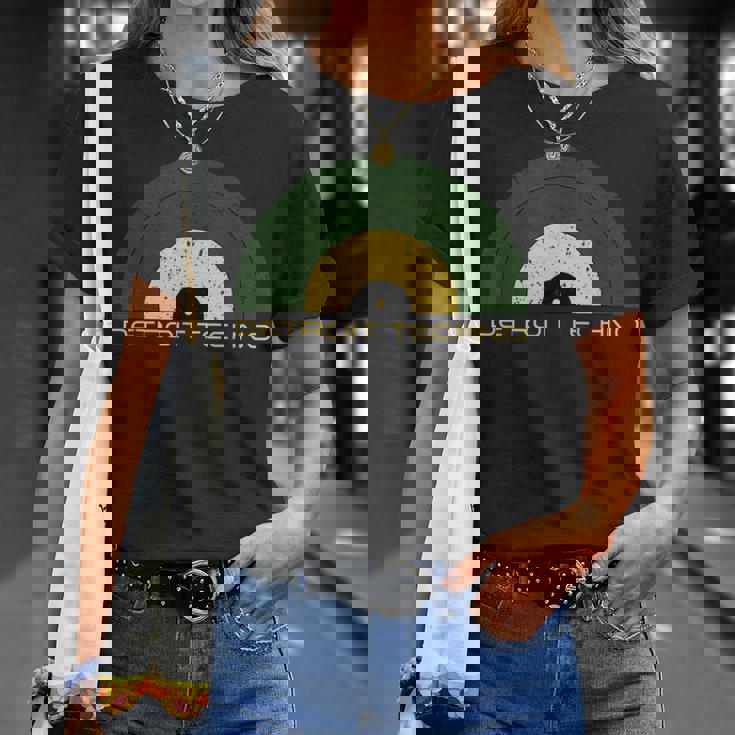 デトロイトテクノレトロルックレコード デトロイトテクノテキスト付き Tシャツ 彼女への贈り物