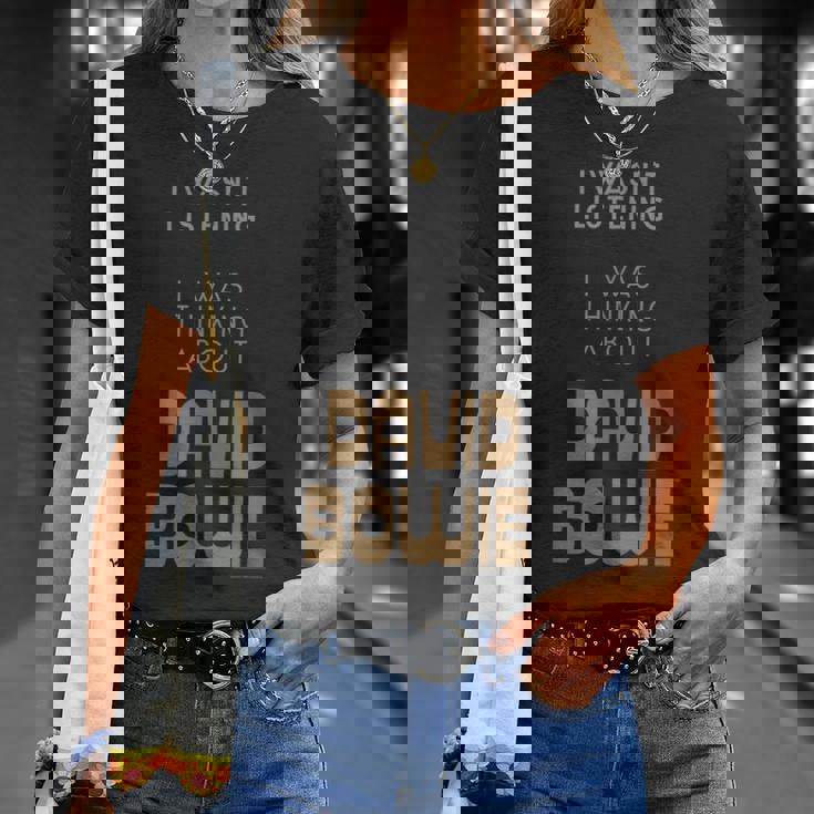 デヴィッド・ボウイ 聞いていなかった ボウイのことを考えていた Tシャツ 彼女への贈り物