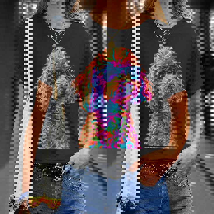 トイプードル愛好家デザイン ポップアート 面白いトイプードル 犬 Tシャツ 彼女への贈り物