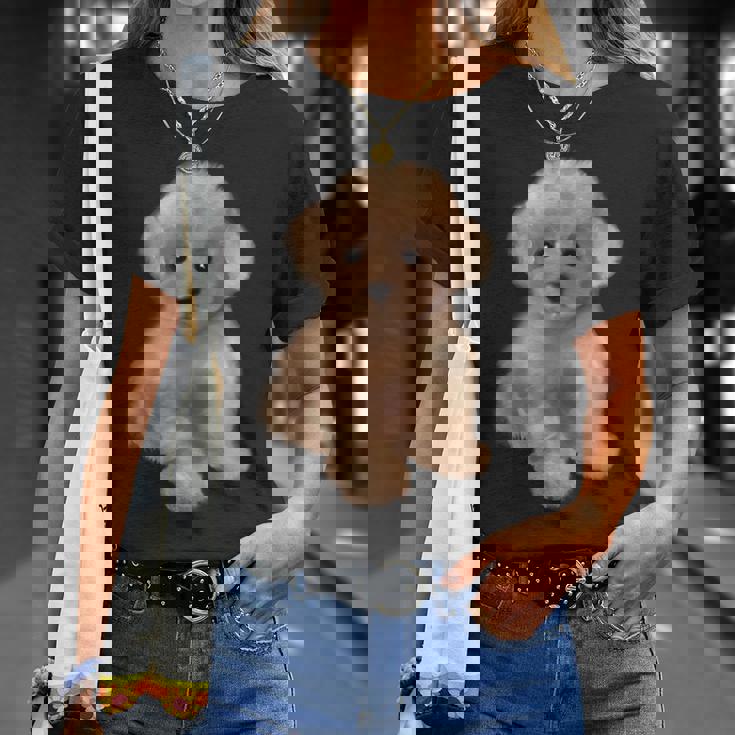 トイプードル犬、品種、ミニプードル子犬 Tシャツ 彼女への贈り物