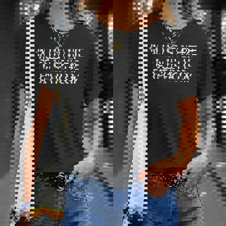 トイレを使いに来ただけだ 長袖tシャツ Tシャツ 彼女への贈り物