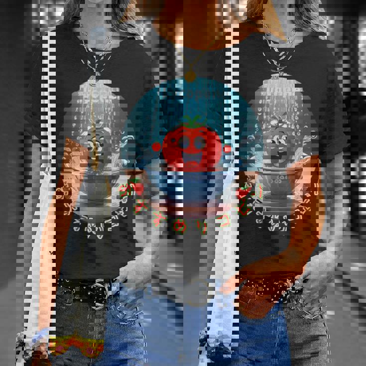 トマト 赤いトマト ピコピン おすすめリコピン おもしろトマト かわいいトマト Tシャツ 彼女への贈り物