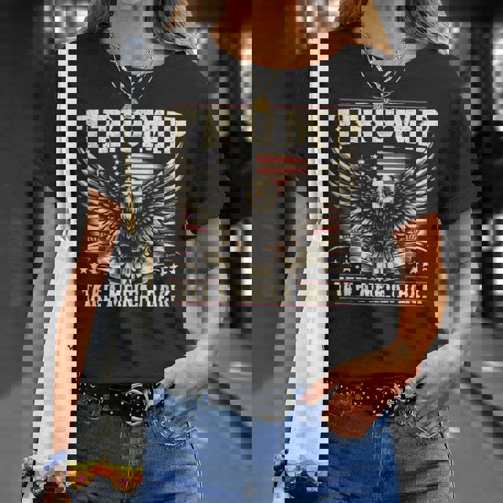 トランプ 2024 テイク・アメリカ・バック トランプ大統領 Tシャツ 彼女への贈り物