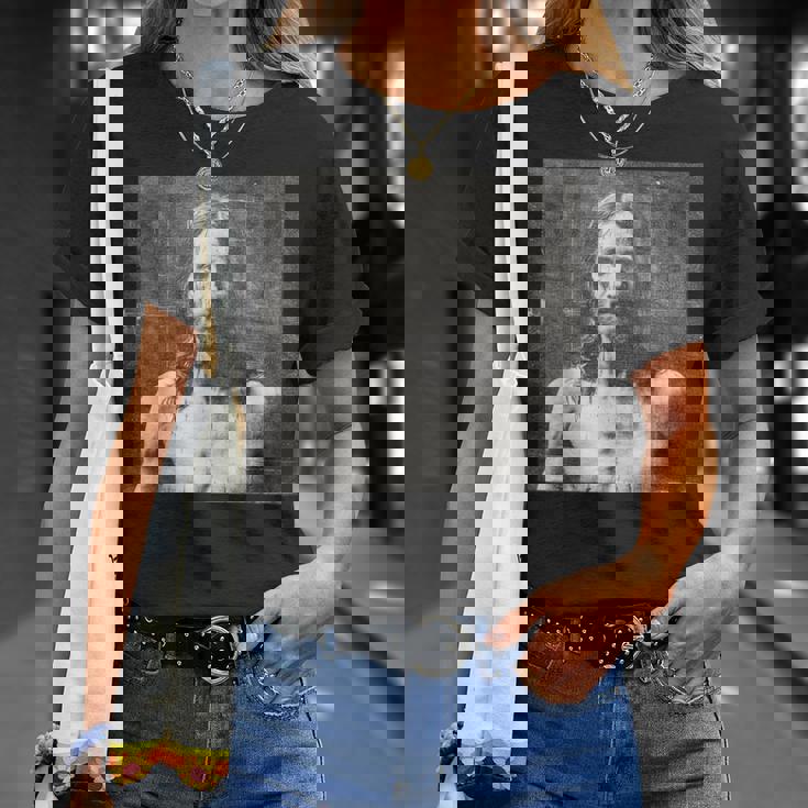 トリノのヴィンテージイエス聖骸布 Tシャツ 彼女への贈り物