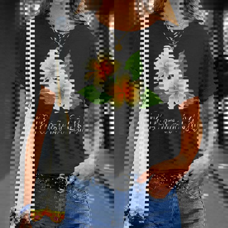 トロピカルプルメリアフランジパニー Tシャツ 彼女への贈り物