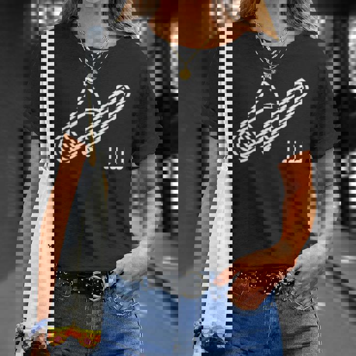 トロンボーン 音符 楽譜 音楽 楽器 Tシャツ 彼女への贈り物