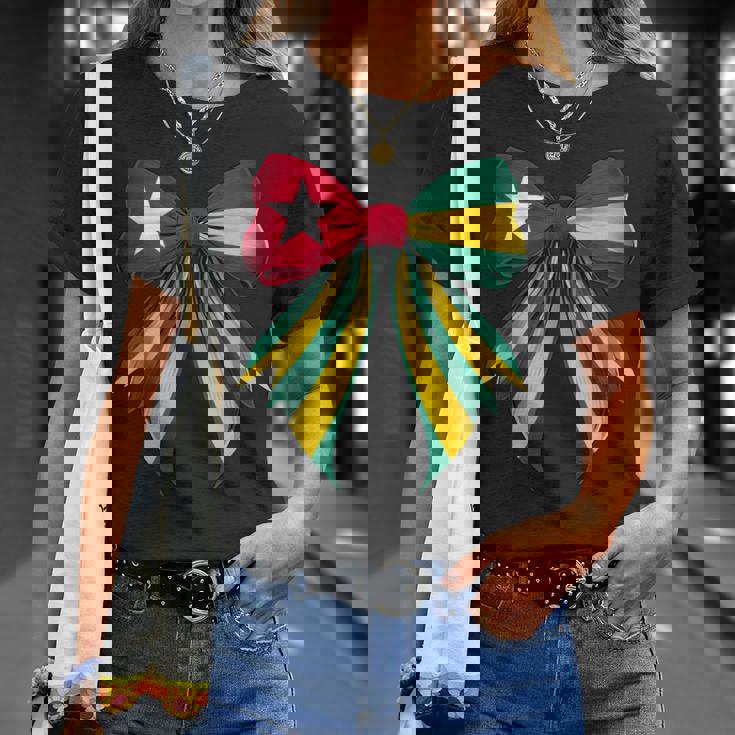 トーゴ トーゴ語 プライド コケット リボン 旗 女の子 ママ Tシャツ 彼女への贈り物