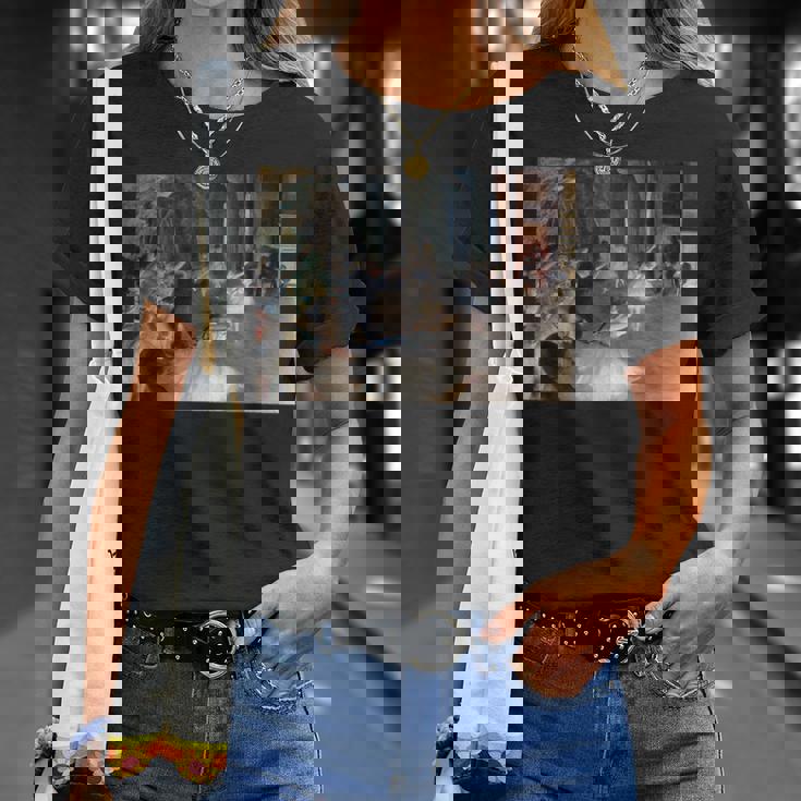 ドガ 舞台上でのリハーサル 現代美術 絵画 Tシャツ 彼女への贈り物