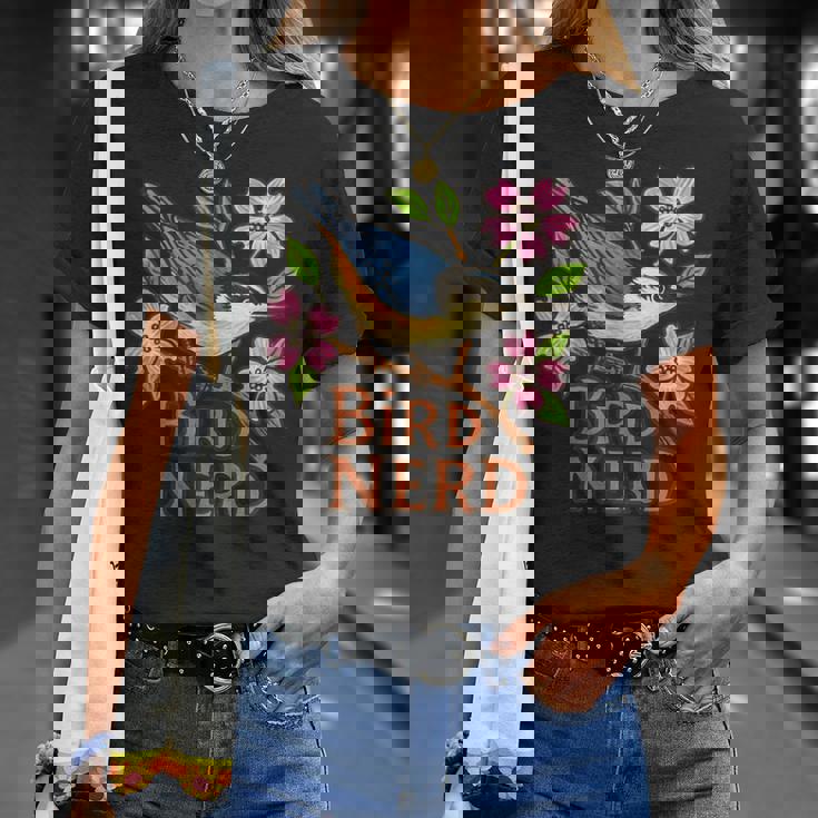 ナツハッチ 鳥 オタク ハナミズキ 木 アート Tシャツ 彼女への贈り物