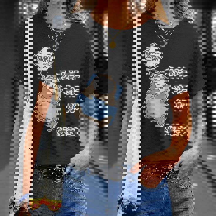 ナマケモノ さん『あしたも きっと いい いちにち』【どうぶつフレンズ】動物園の生き物 イラスト Tシャツ 彼女への贈り物