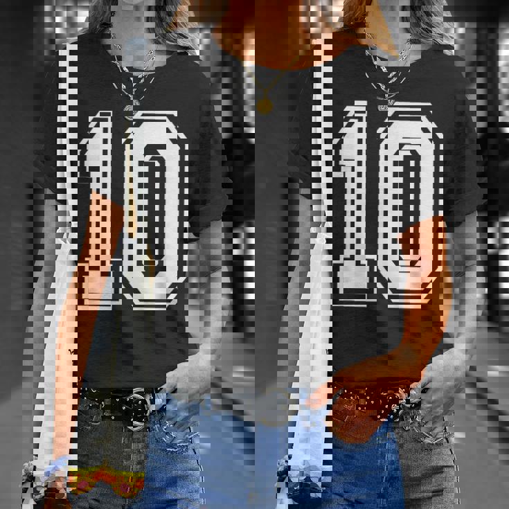 ナンバー10 誕生日ギフト スポーツ選手 チーム番号入りジャージ Tシャツ 彼女への贈り物