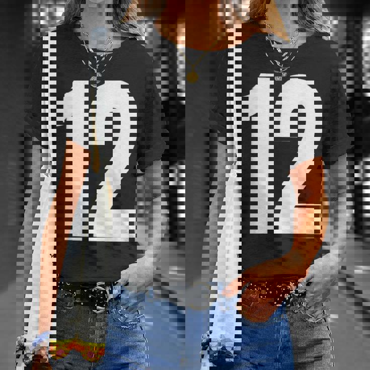 ナンバー12 シャツ。十二 Tシャツ 彼女への贈り物