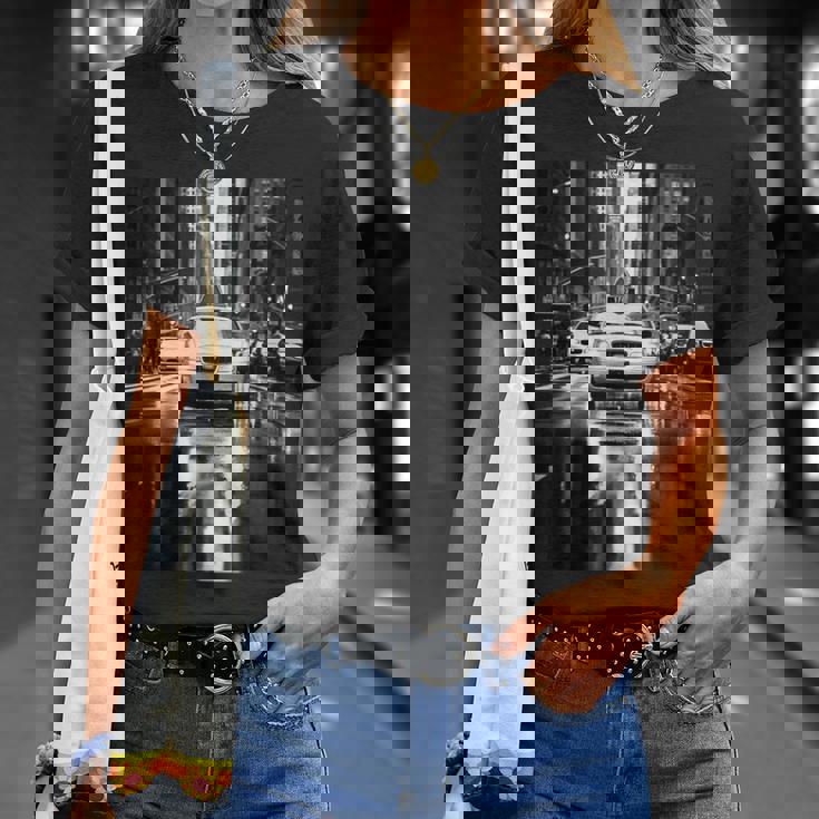 ニューヨークのタクシーのモノクロ写真 写真 Tシャツ 彼女への贈り物