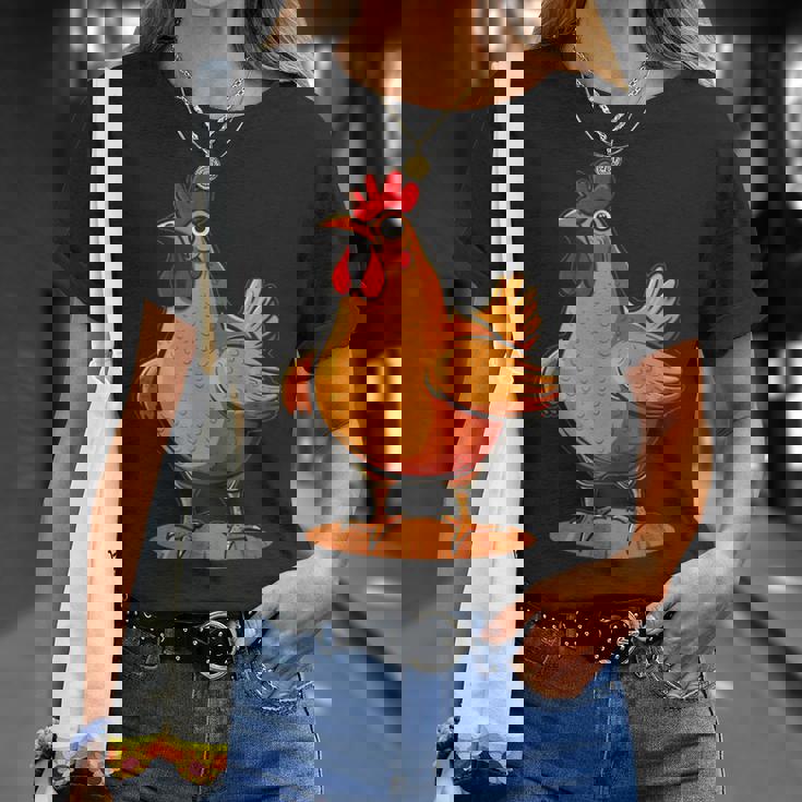 ニワトリとオンドリの胸のコスチューム Tシャツ 彼女への贈り物