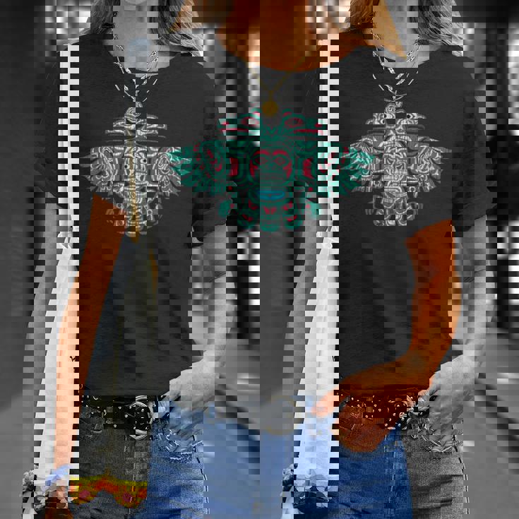 ネイティブアメリカン ハイダ サンダーバード トーテムポール ヴィンテージ Tシャツ 彼女への贈り物