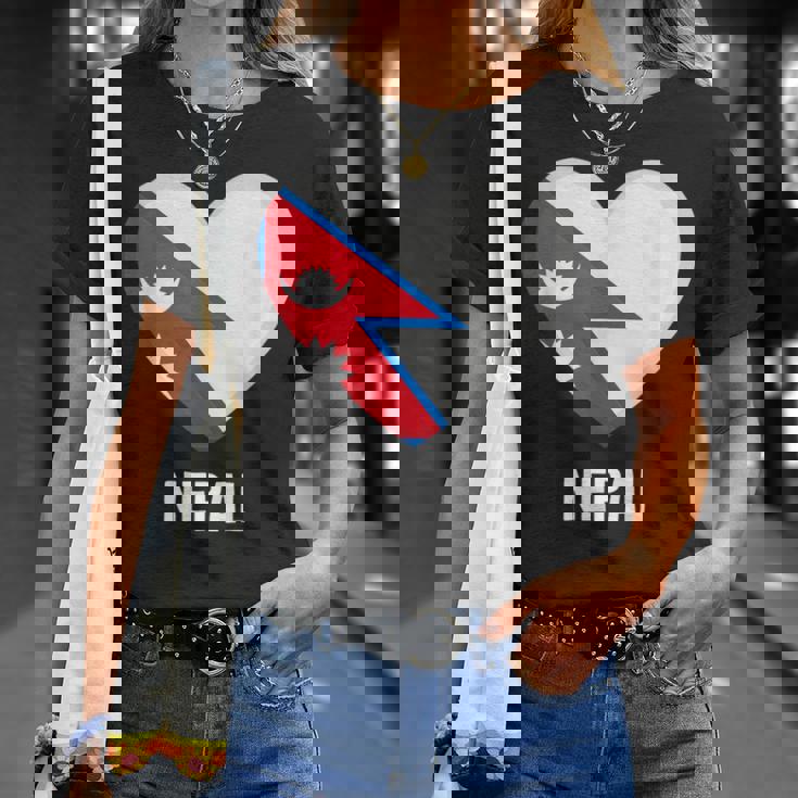 ネパール国旗シャツ Tシャツ 彼女への贈り物