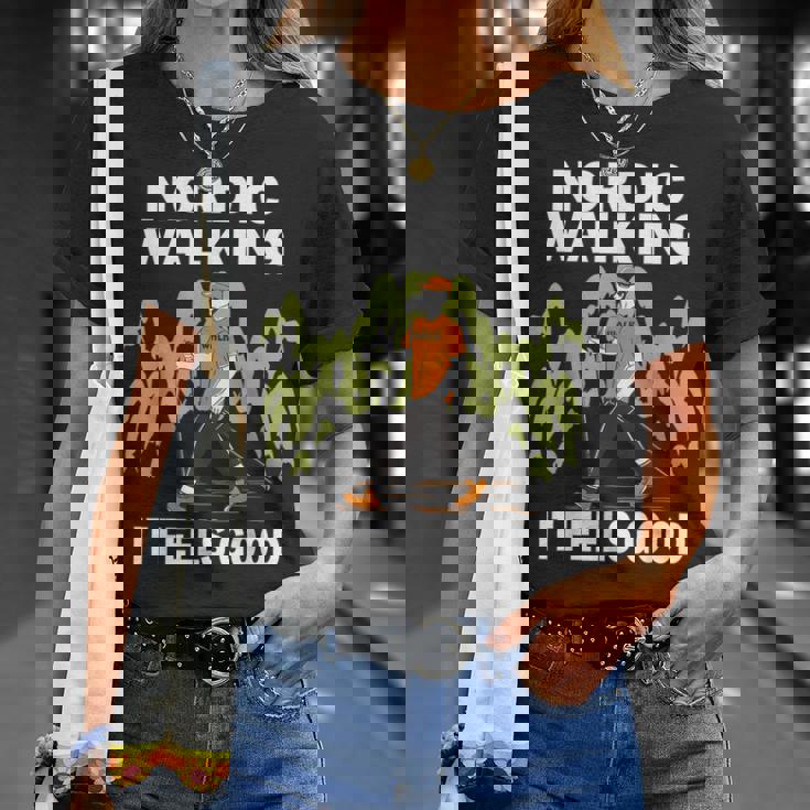 ノルディック ウォーキング ランニング スポーツ ハイキング フィットネス ウォーキング ランニング Tシャツ 彼女への贈り物