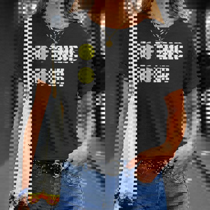 ノーテニスノーライフ テニス好き アウトドア好き ソフトテニス好き クール テニスサークル ソフトテニス Tシャツ 彼女への贈り物