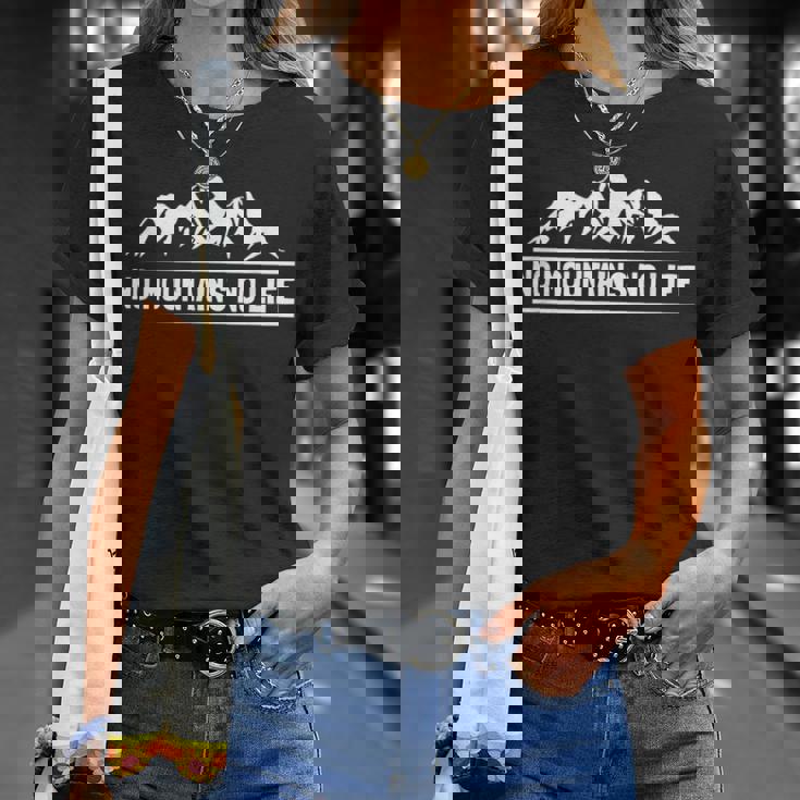 ノーマウンテンノーライフ ロッククライミング エイドクライミング フリークライング アルパインクライミング 登攀 登山 Tシャツ 彼女への贈り物