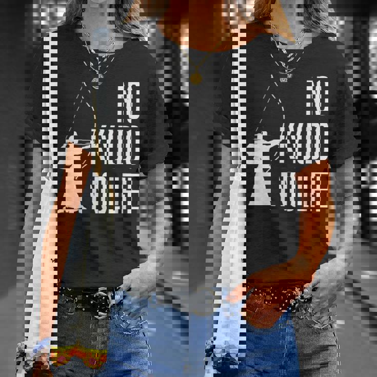 ノー弓道ノーライフ 弓道場 弓術 弓道好き 騎射 歩射 堂射 弓道部 弓道サークル 古武術 和弓 弓道 Tシャツ 彼女への贈り物