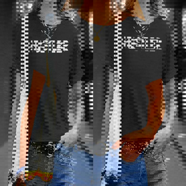 ハスラー 半袖 シンプル 白文字 Tシャツ 彼女への贈り物