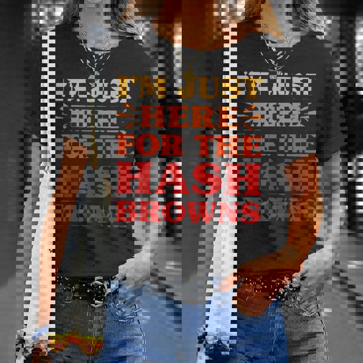 ハッシュブラウンズ I Love Hash Browns面白い食べ物 ハッシュブラウンズ好き Tシャツ 彼女への贈り物