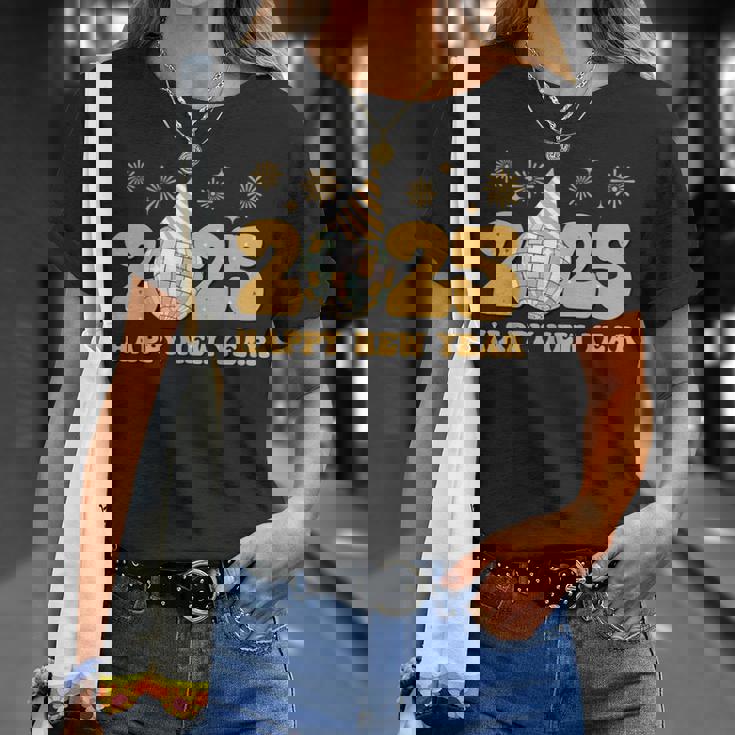 ハッピーニューイヤー 2025 家族 お揃い 花火 新年会 Tシャツ 彼女への贈り物